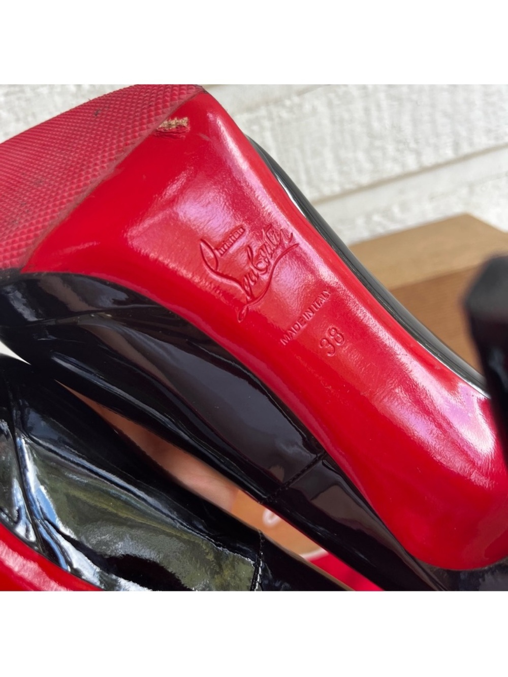 CHRISTIAN LOUBOUTIN Black Patent Pigalle Pointed actor Platform Heels sz. 38 - Picture 4 of 6
